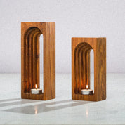 Arc Tealight (Tall) - Teakwood homeware by Tectona Living (image 3)