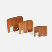Herd Teak Elephant Trio - Teakwood homeware by Tectona Living (image 1)