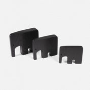 Herd Teak Elephant Trio (Black) - Teakwood homeware by Tectona Living (image 1)