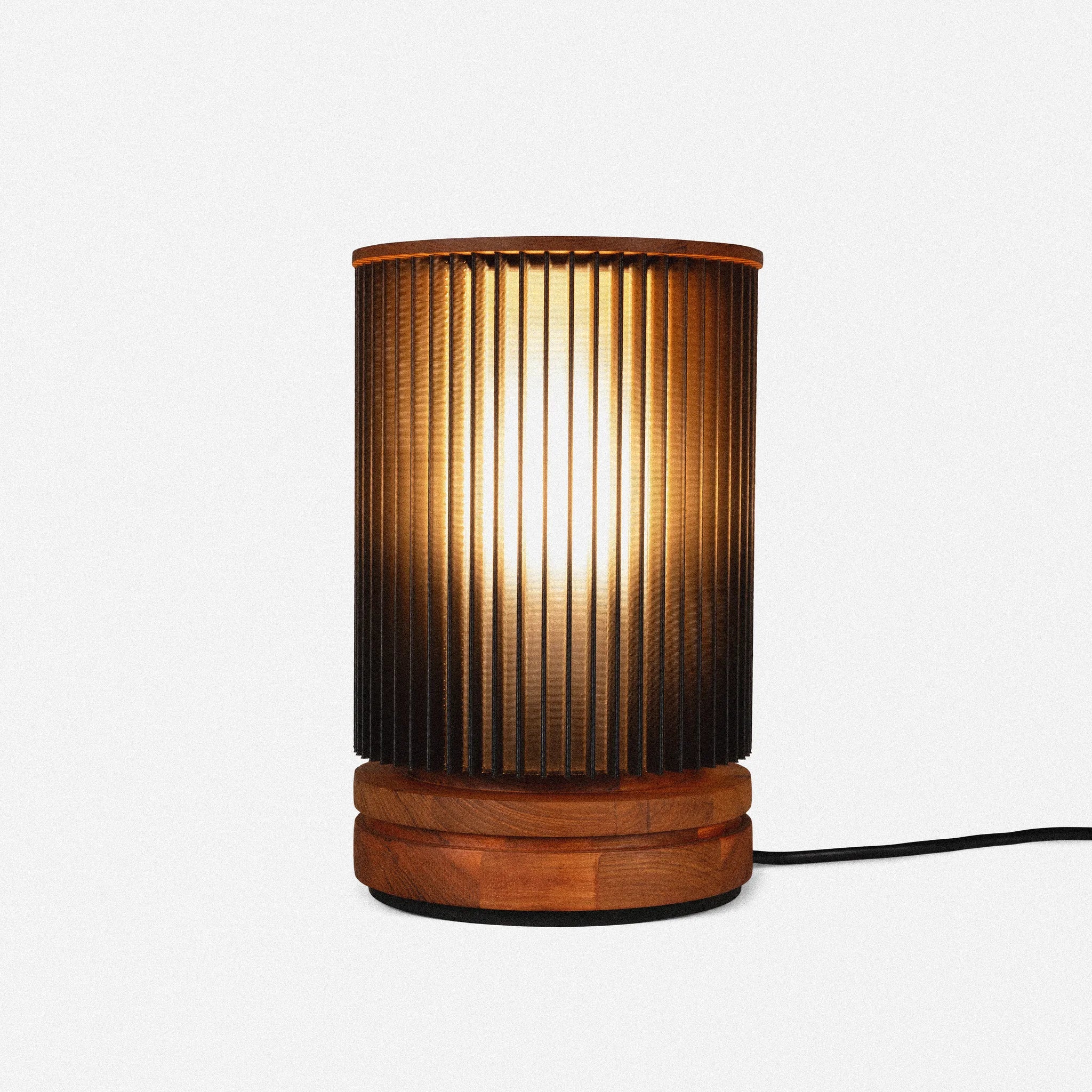 Zen Table Lamp (Black Shade) - Teakwood, 3D PETG homeware by Tectona Living (image 3)