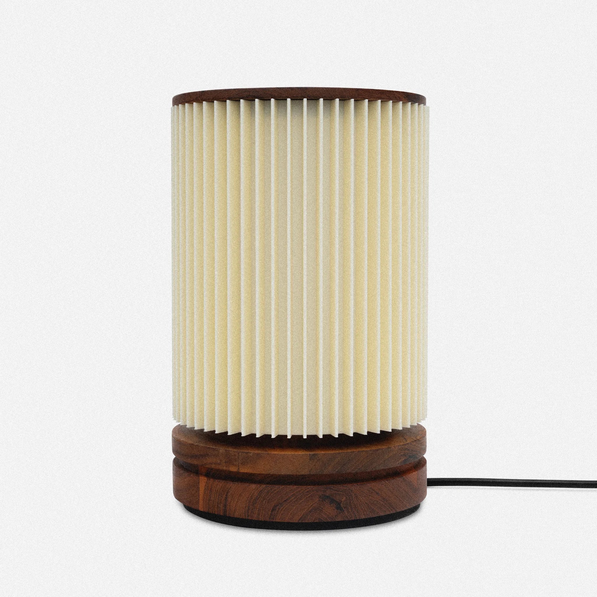 Zen Table Lamp (White shade) - Teakwood, 3D PETG homeware by Tectona Living (image 1)