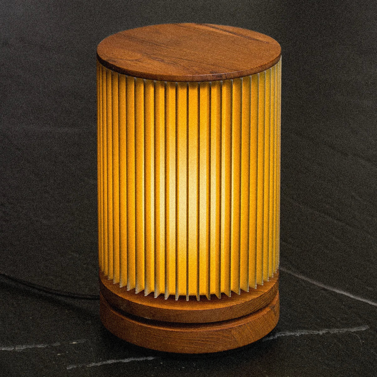 Zen Table Lamp (White shade) - Teakwood, 3D PETG homeware by Tectona Living (image 3)