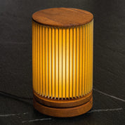 Zen Table Lamp (White shade) - Teakwood, 3D PETG homeware by Tectona Living (image 3)