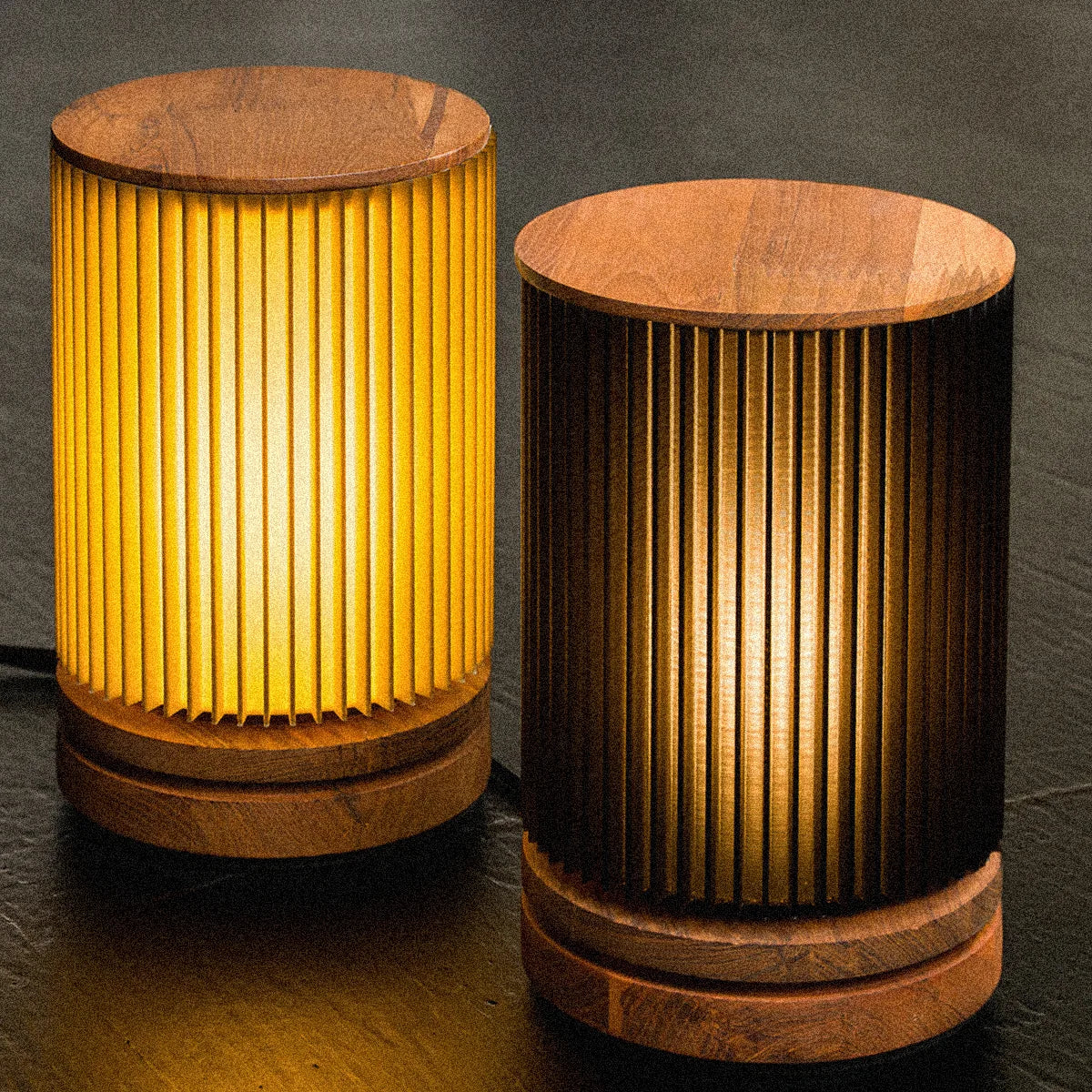 Zen Table Lamp (White shade) - Teakwood, 3D PETG homeware by Tectona Living (image 4)